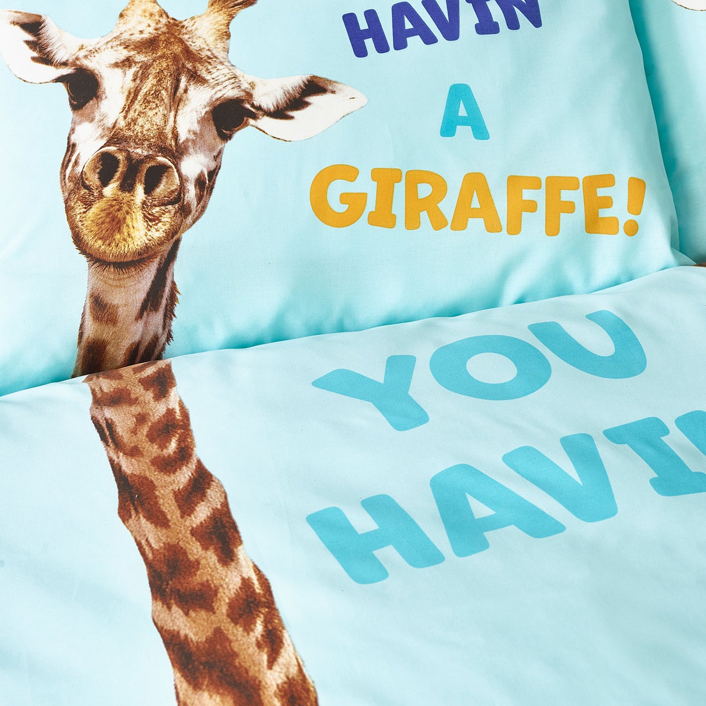 Catherine Lansfield Havin A Giraffe Reversible Duvet Set