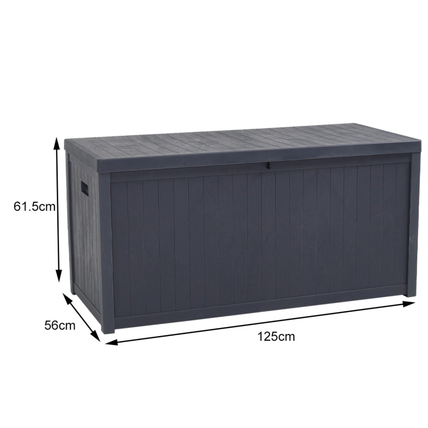 Grey Outdoor 430L PP Garden Storage Box