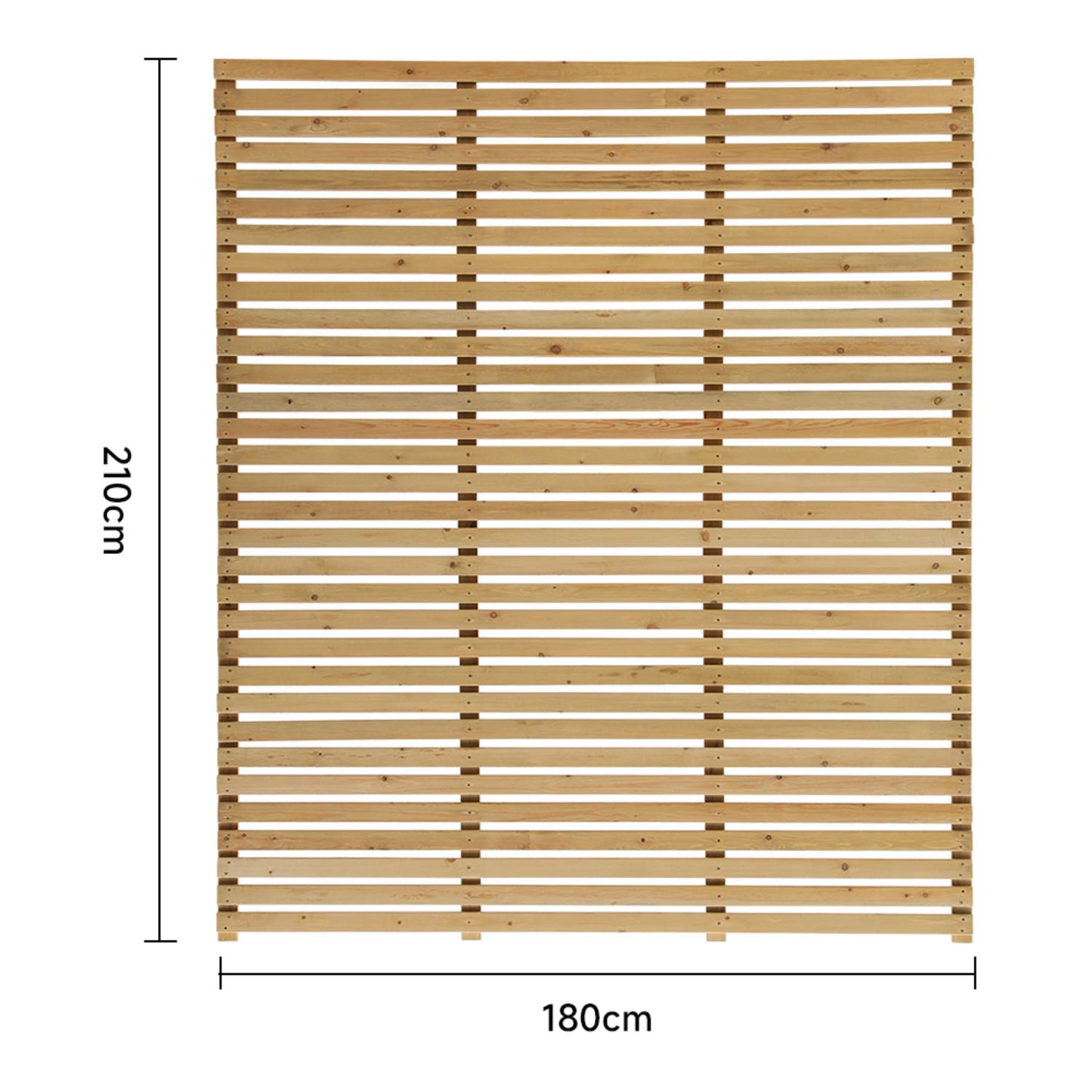 Wooden Slatted Garden Fence Gate 6 x 7ft