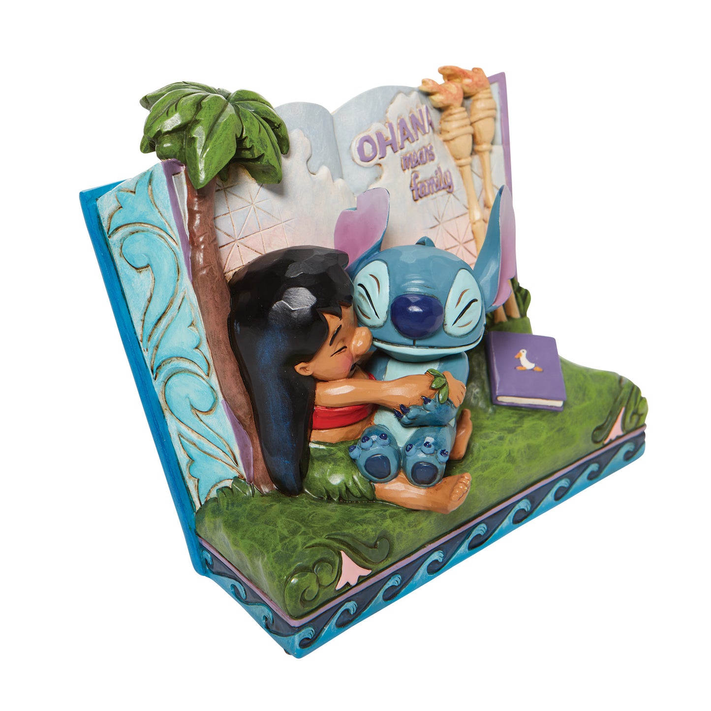 Disney Traditions Ohana Means Family Storybook Figurine