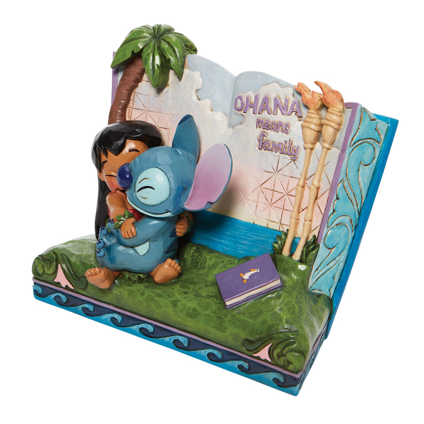 Disney Traditions Ohana Means Family Storybook Figurine