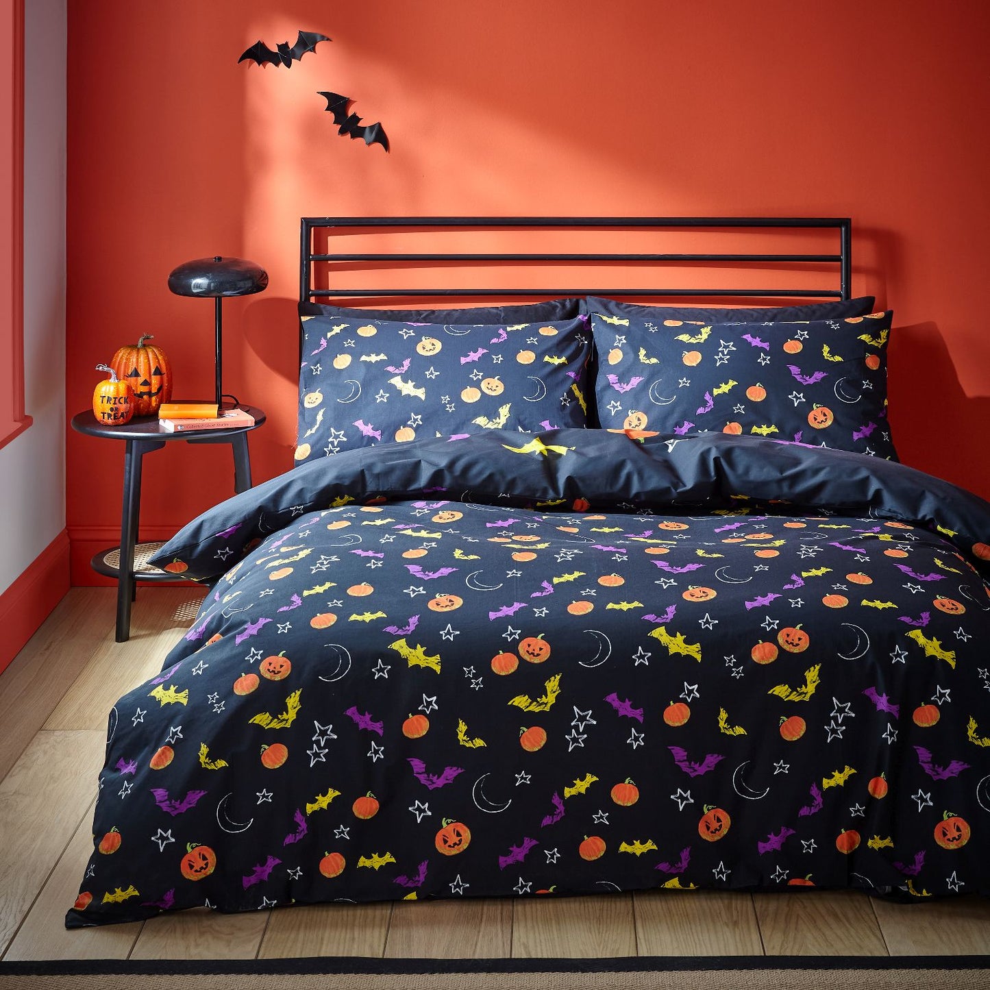Catherine Lansfield Halloween Trick or Treat Reversible Duvet Set