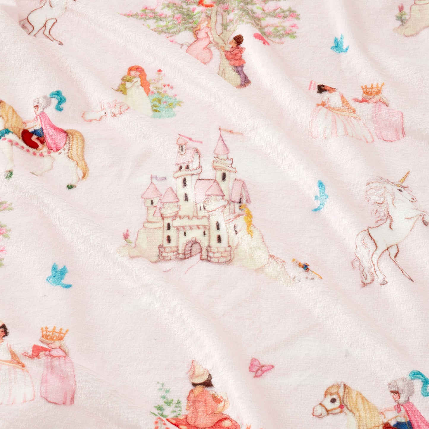 Belle & Boo Fairytale Pink Cosy Fleece Blanket Throw