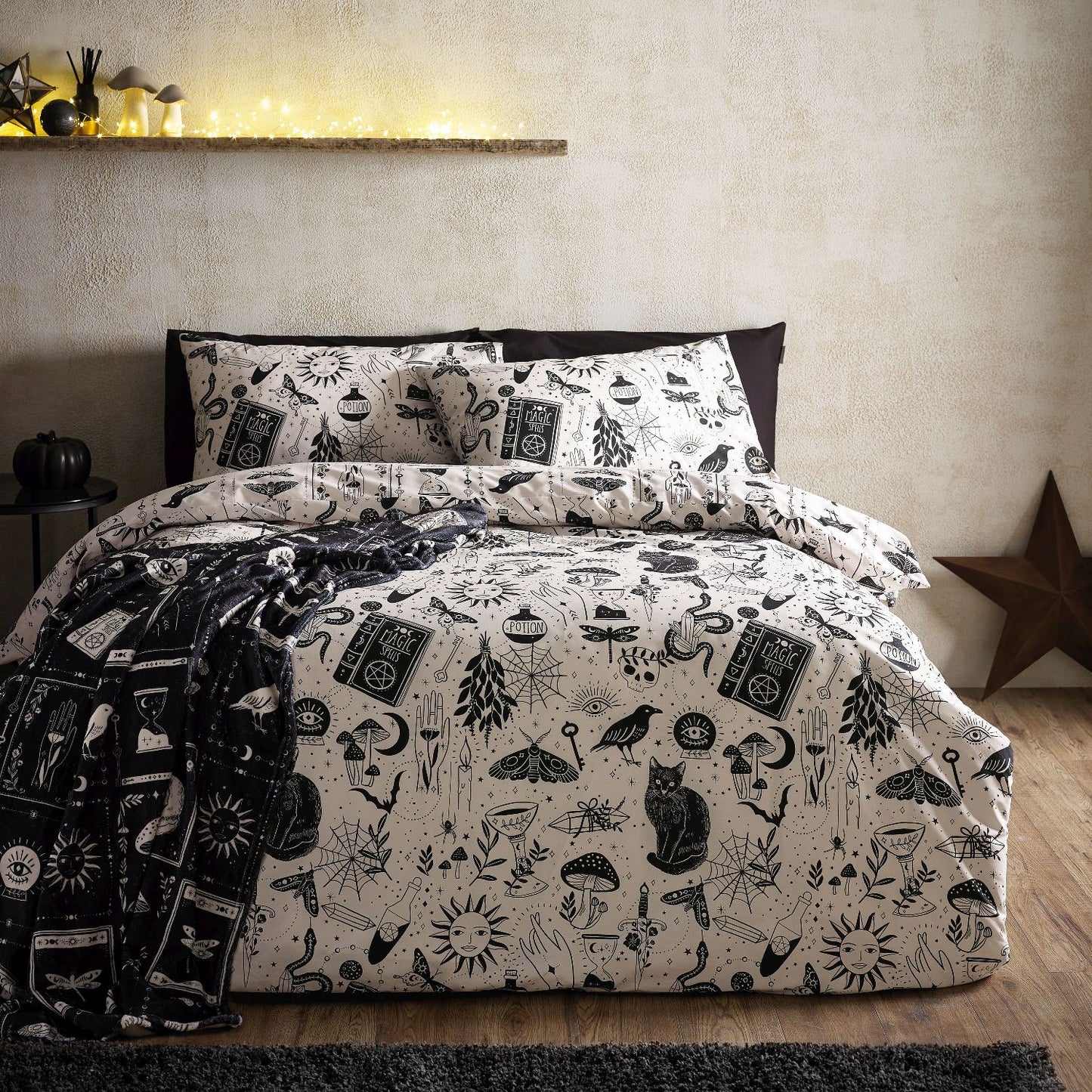 Catherine Lansfield Enchanted Witchcraft Reversible Duvet Set
