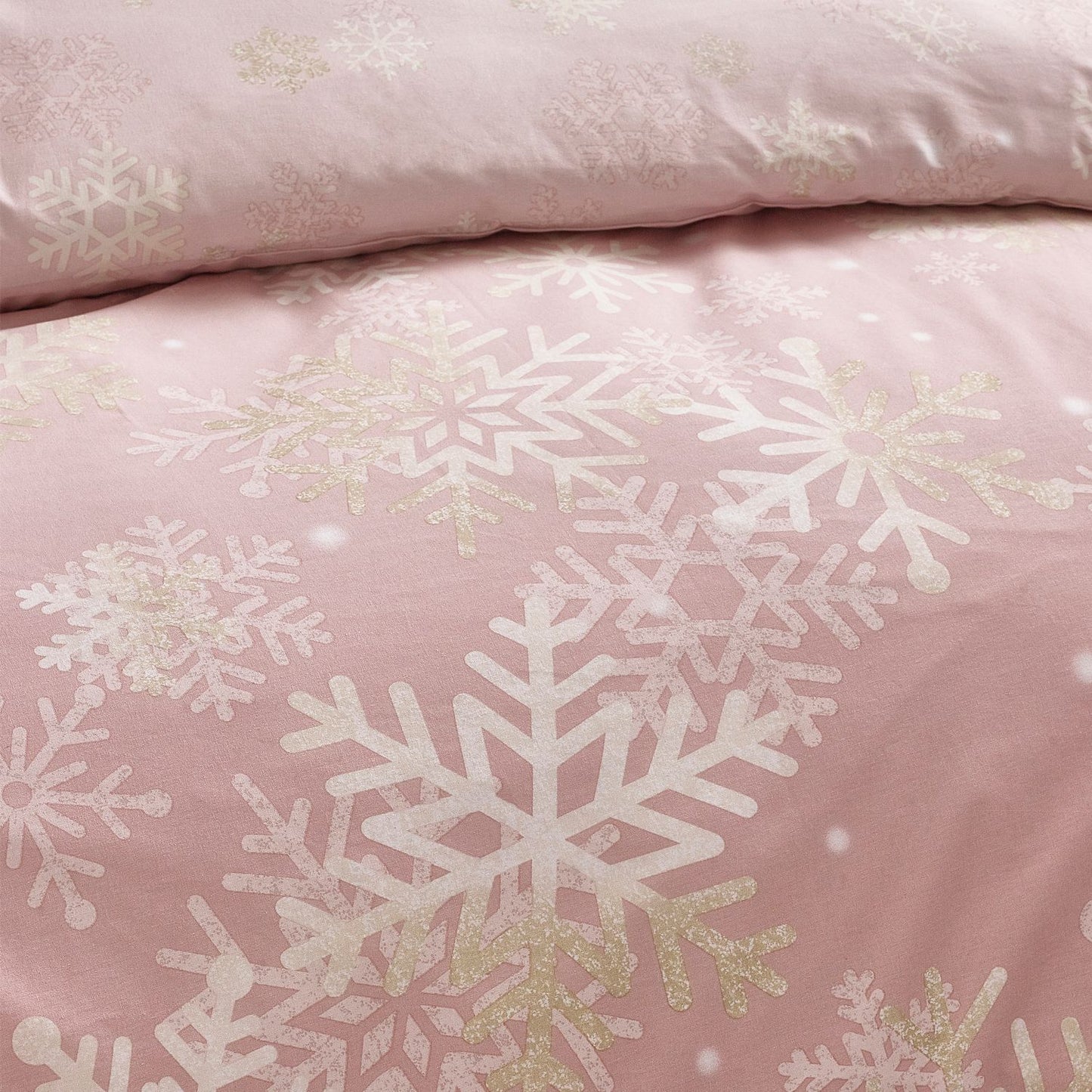 Catherine Lansfield Baby It's Cold Outside Pink Reversible Duvet Set