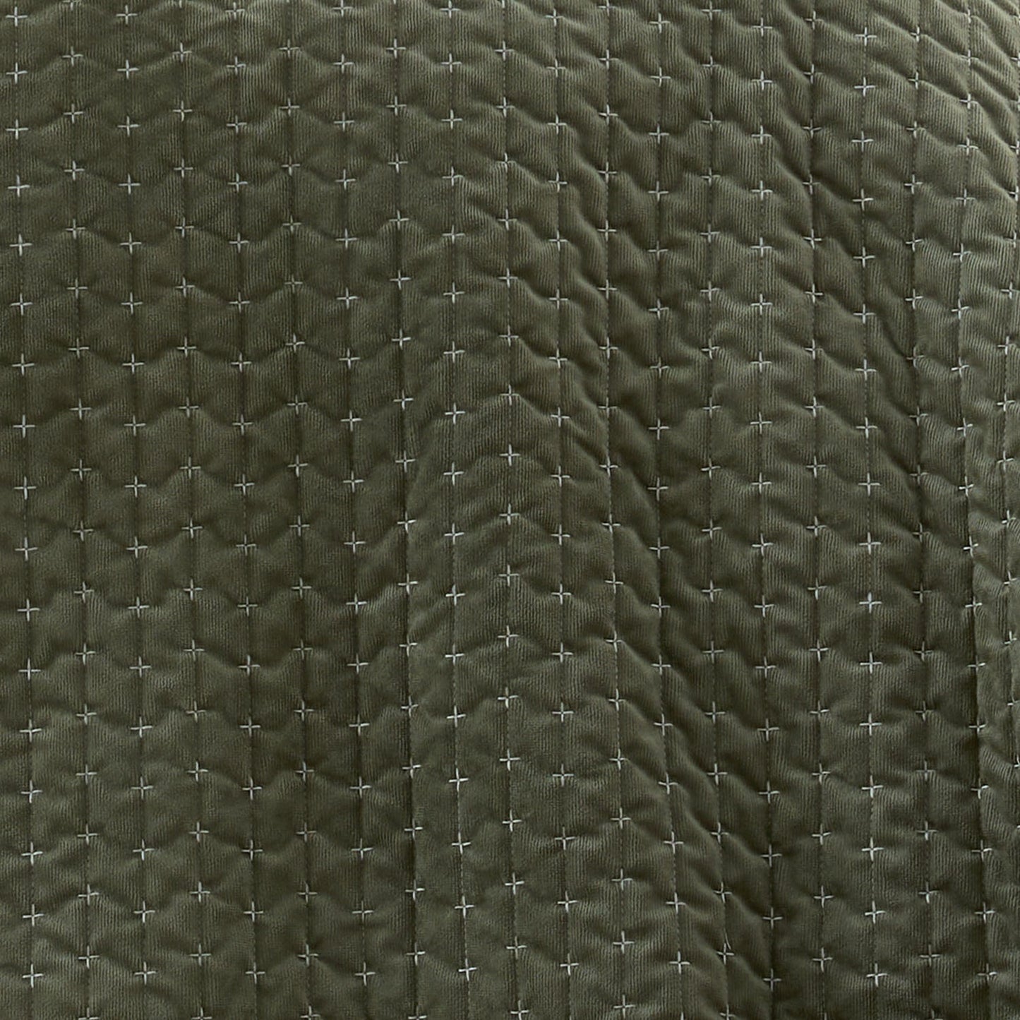 Bianca Attica Green Velvet Embroidered Bedspread