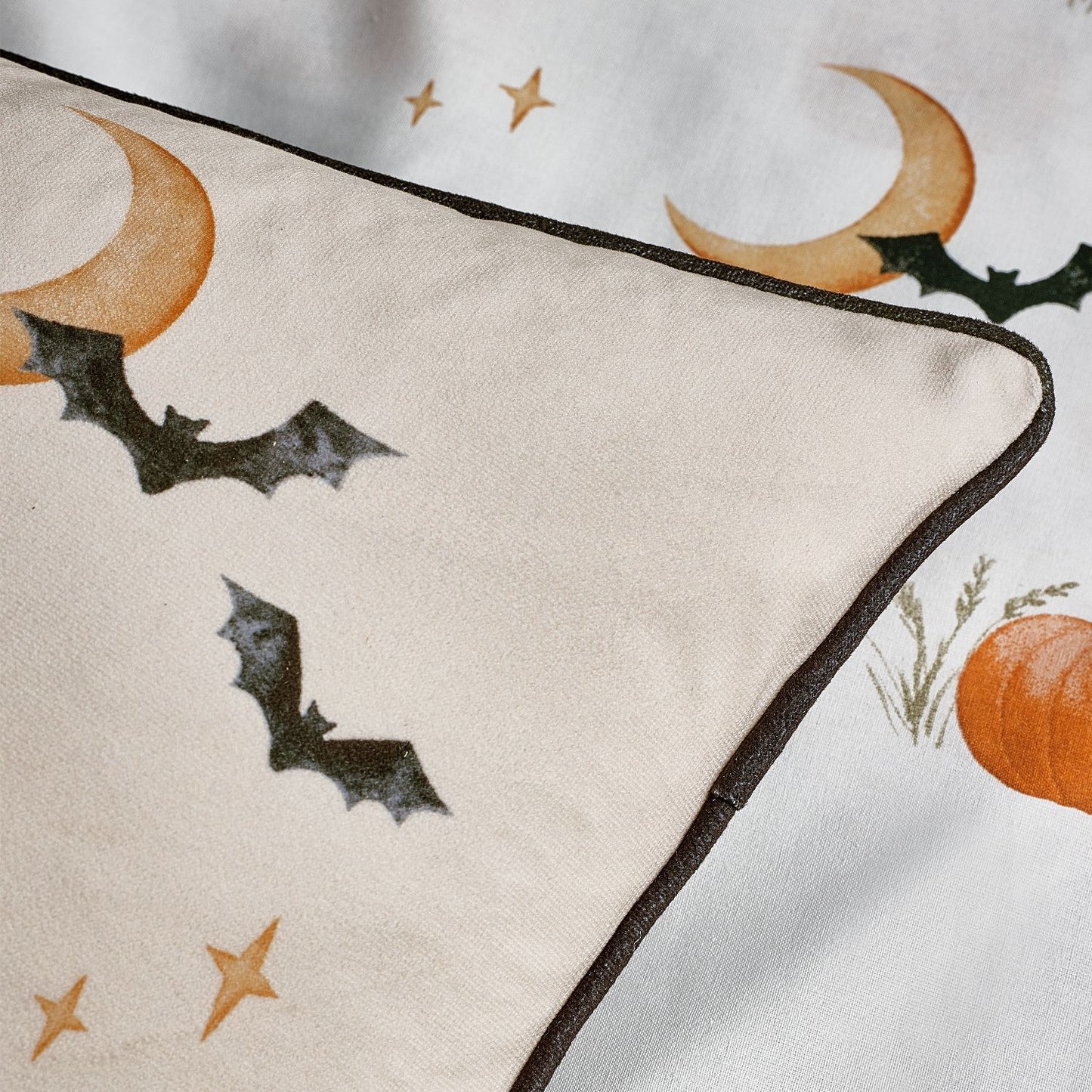 Catherine Lansfield Halloween Highland Cow Velvet Cushion