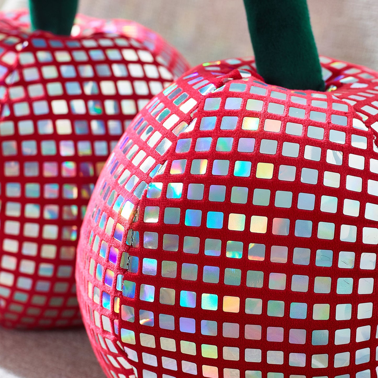 Catherine Lansfield Disco Cherries Pink 3D Shaped Cushion
