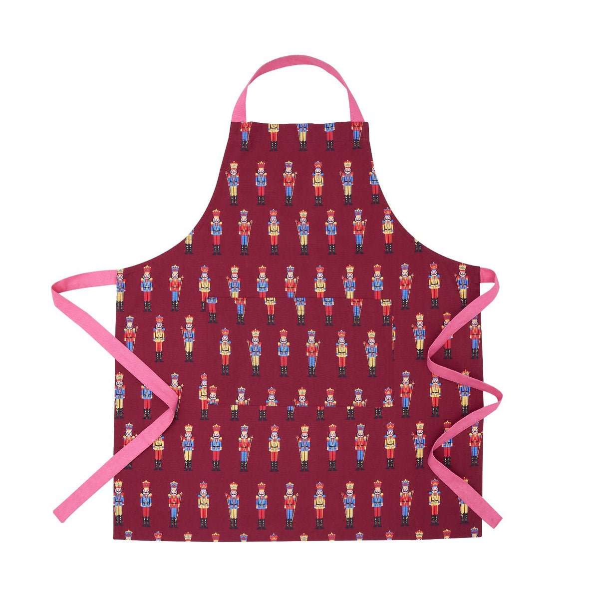 Catherine Lansfield Christmas Nutcracker Plum Cotton Adult Apron