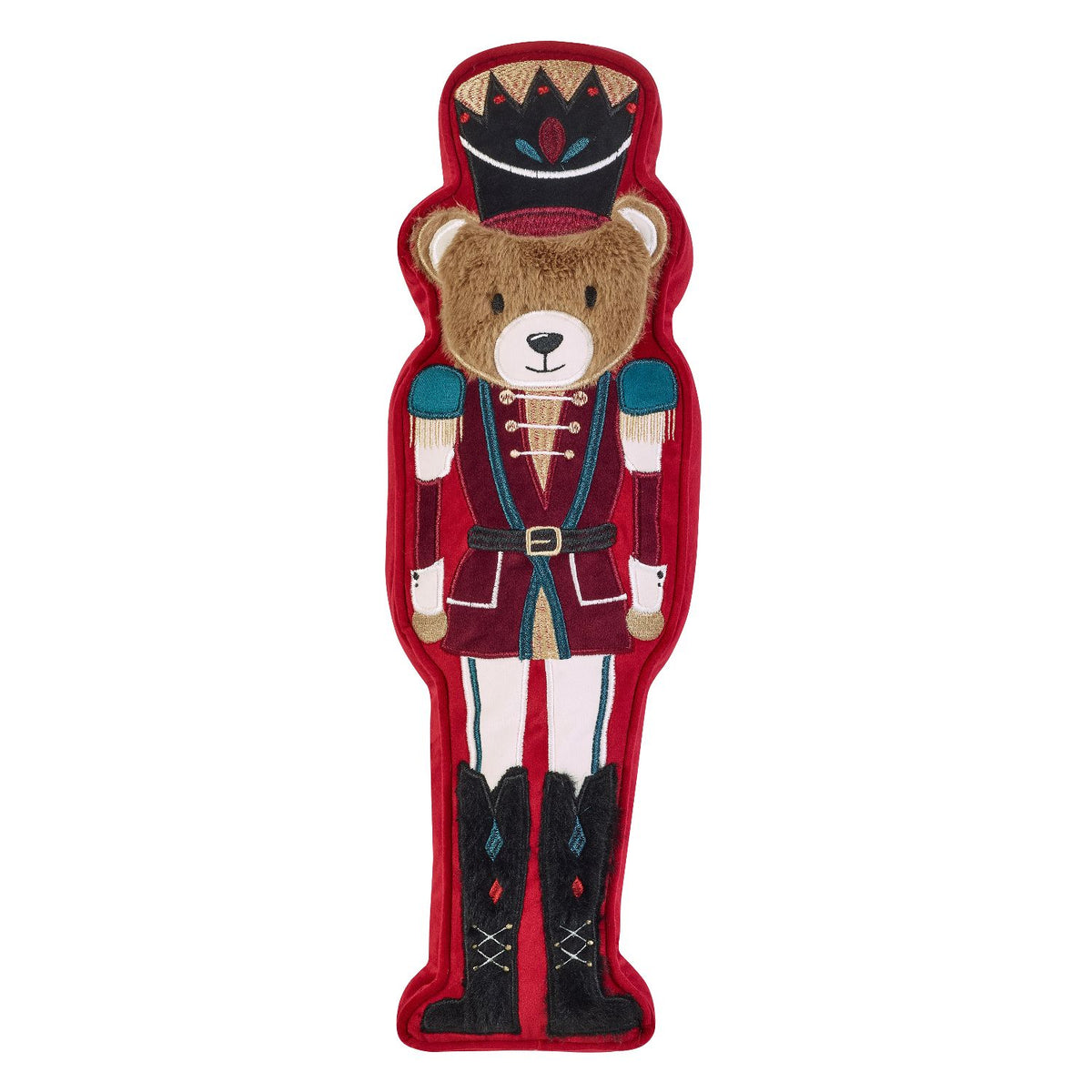 Catherine Lansfield Christmas Nutcracker Bear 3D Shaped Cushion