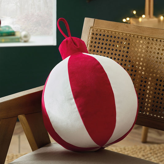 Catherine Lansfield Christmas Bauble 3D Shaped Cushion