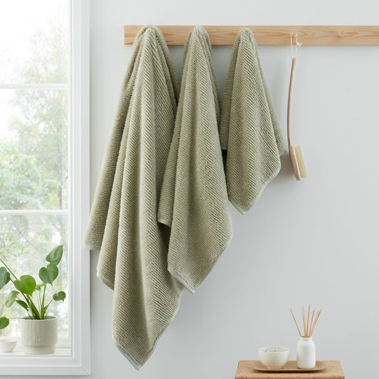 Bianca Soft Zero Twist Spa Green Cotton Towels