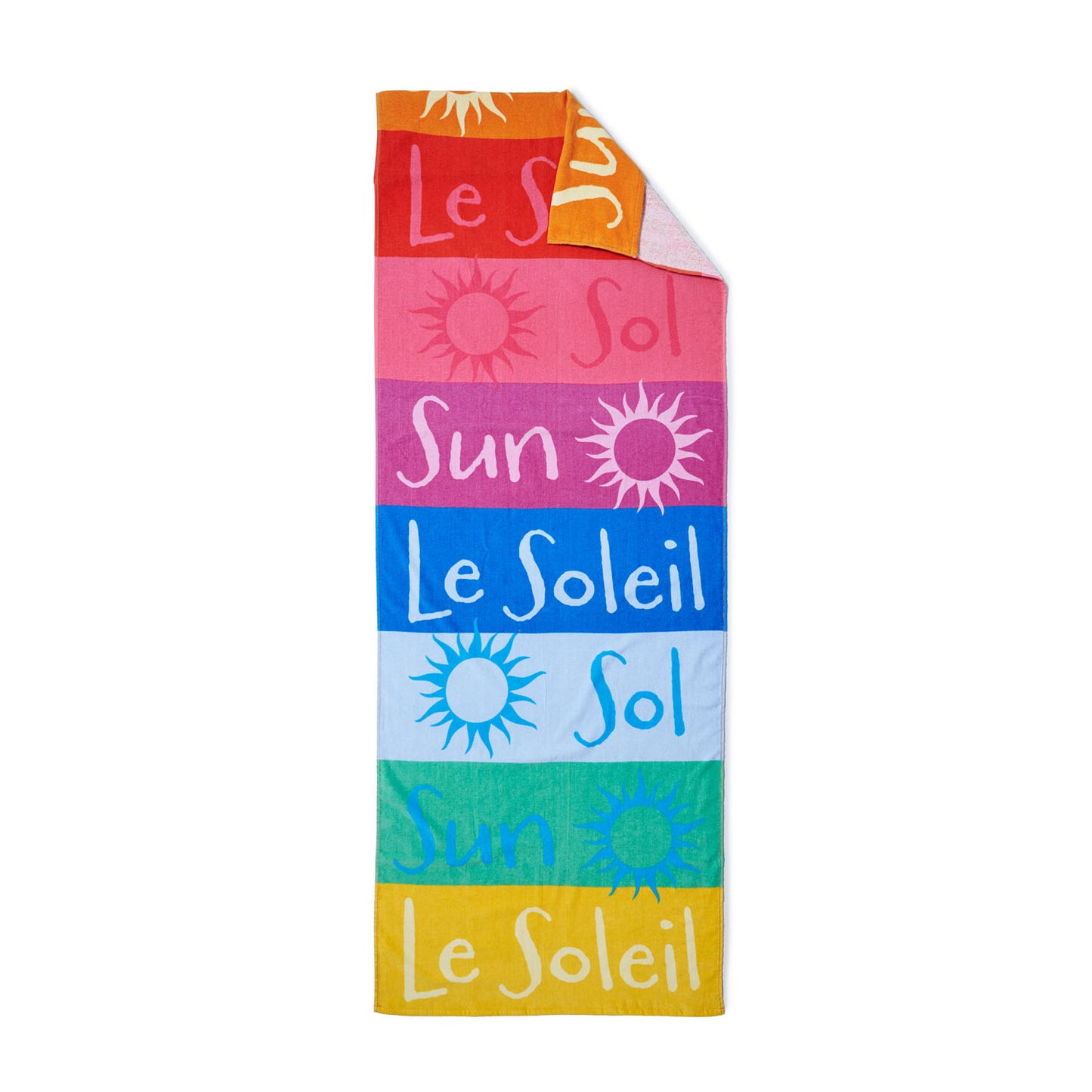 Catherine Lansfield Cotton Block Stripe Beach Sun Lounger Towel