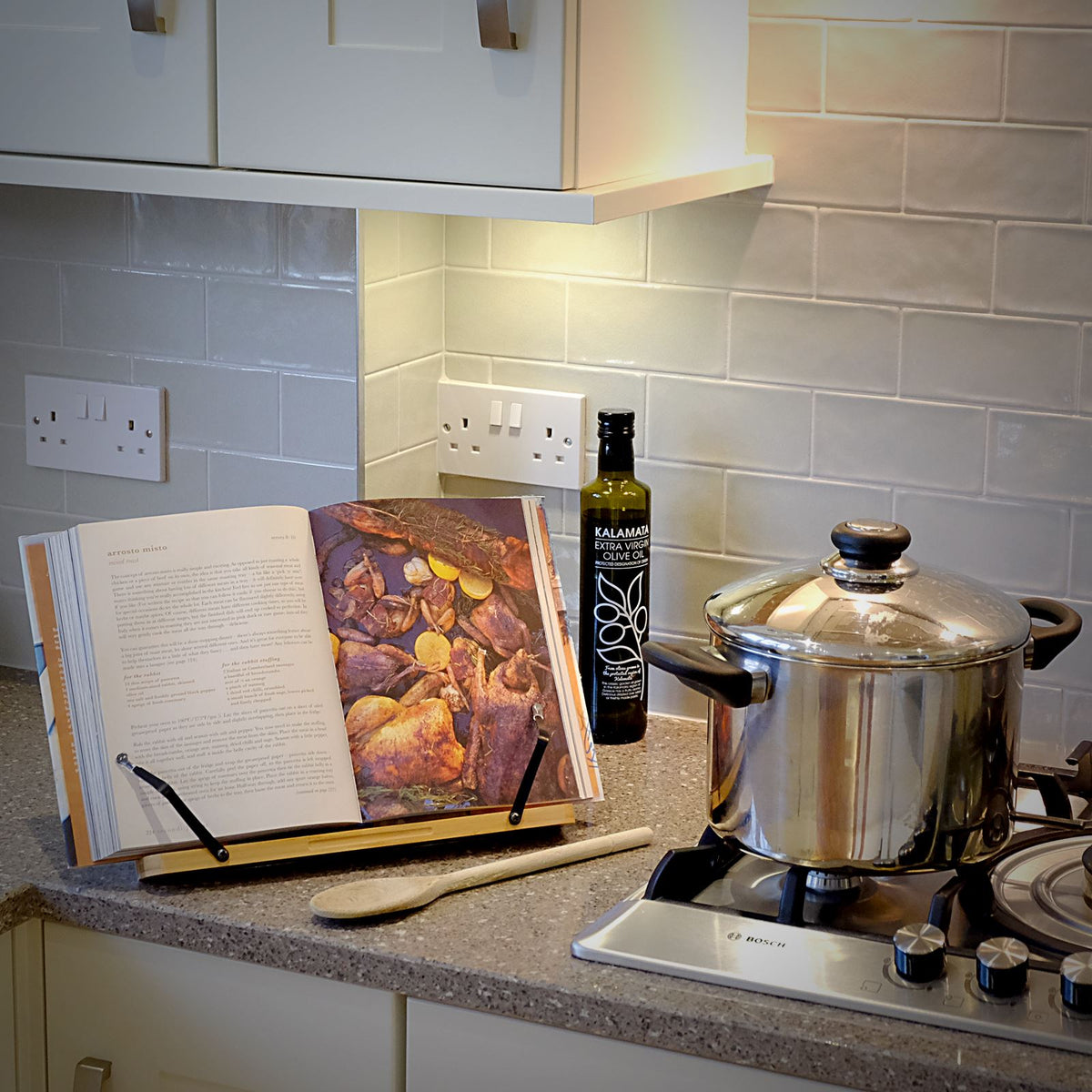 Bamboo Recipe Book Stand