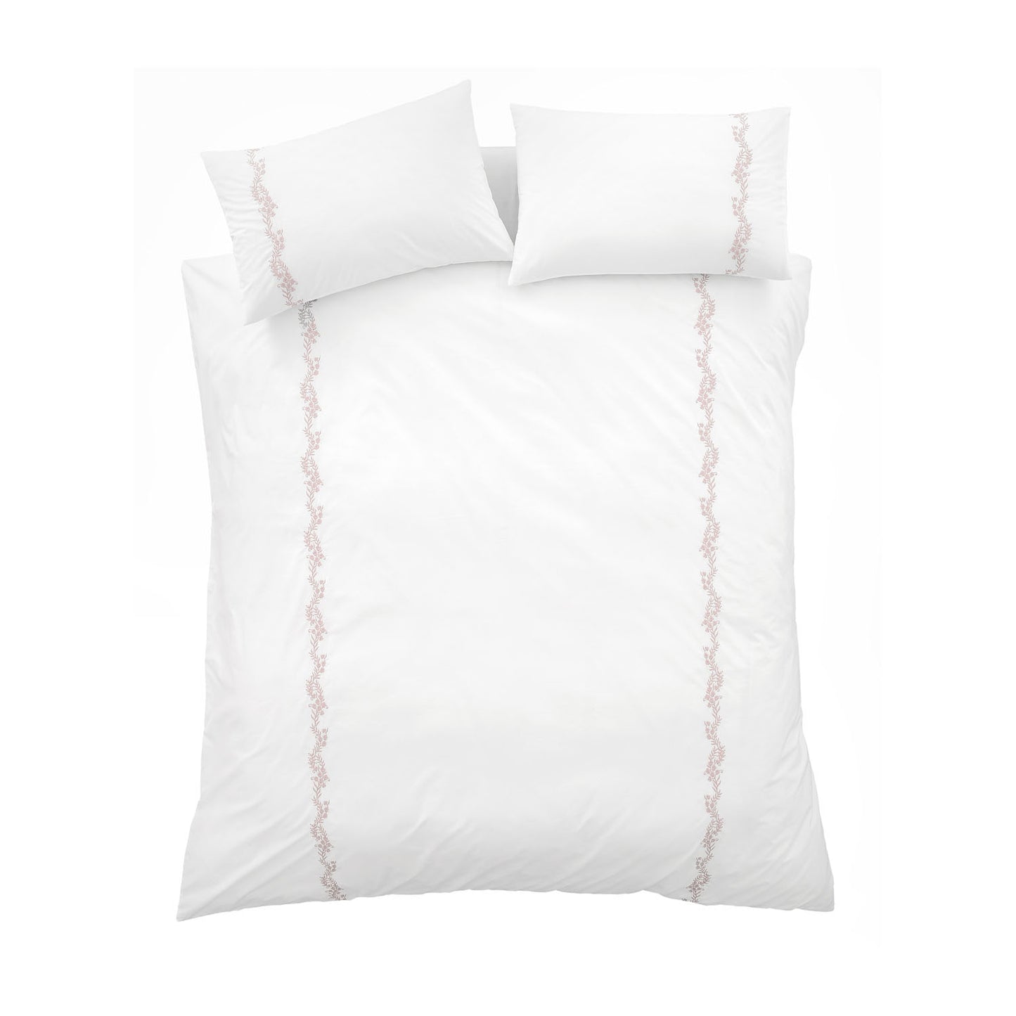 Bianca Camille Pink Embroidered Floral 200TC Cotton Duvet Set