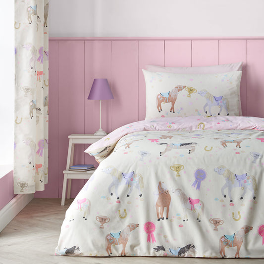 Catherine Lansfield Happy Horses Reversible Duvet Set