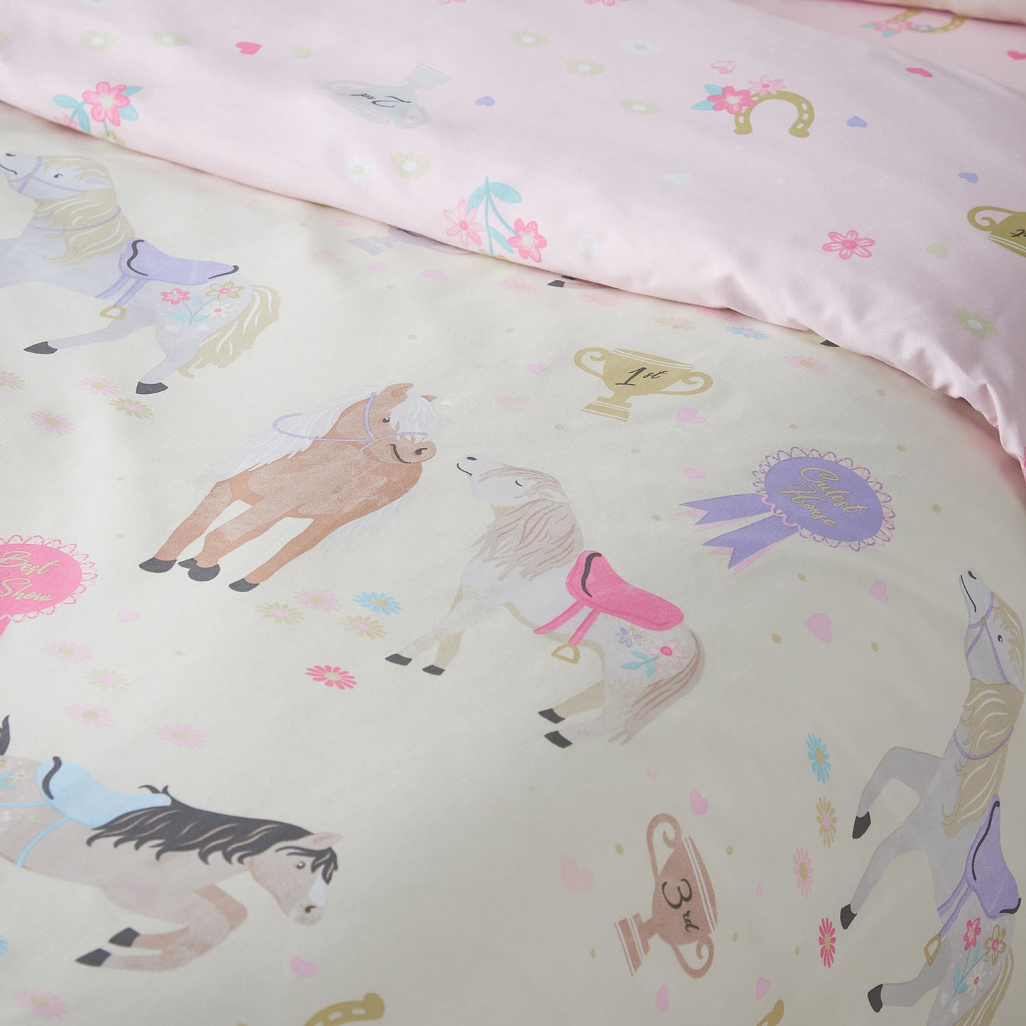 Catherine Lansfield Happy Horses Reversible Duvet Set