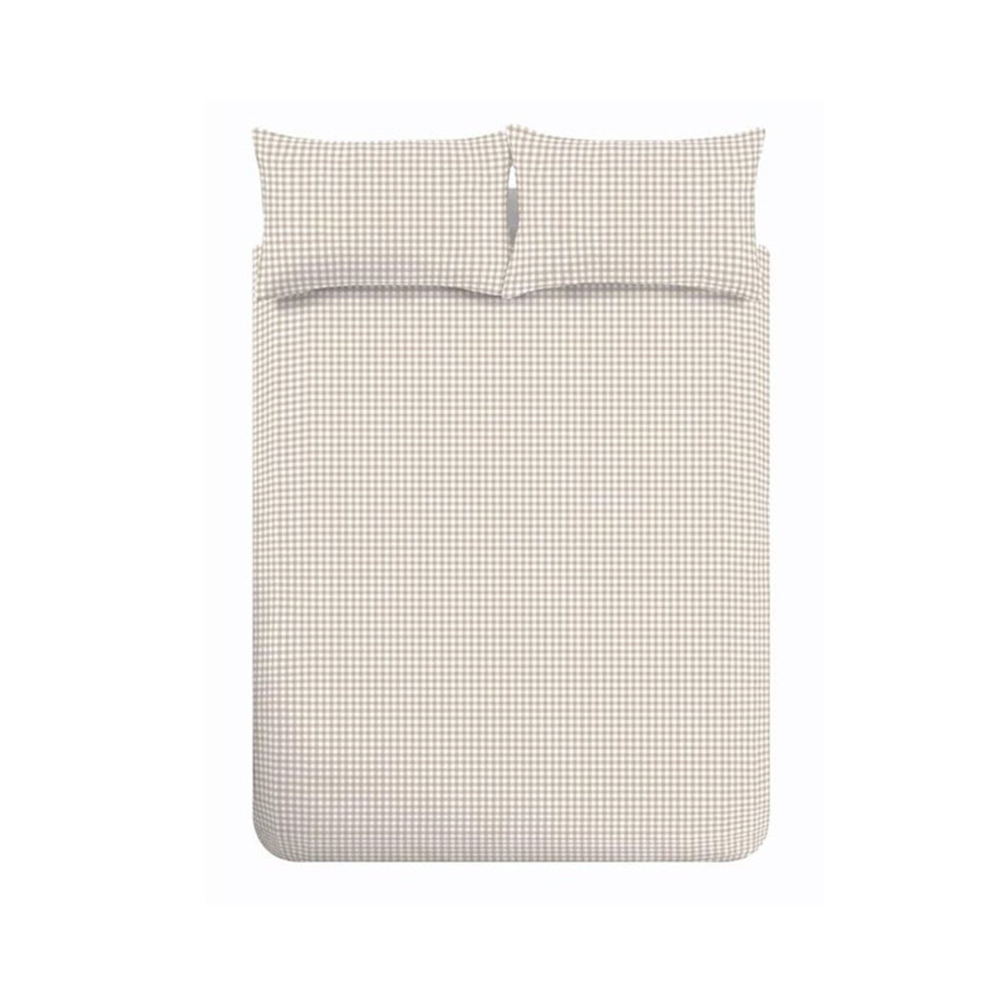 Catherine Lansfield Bamford Natural Gingham Check Reversible Duvet Set