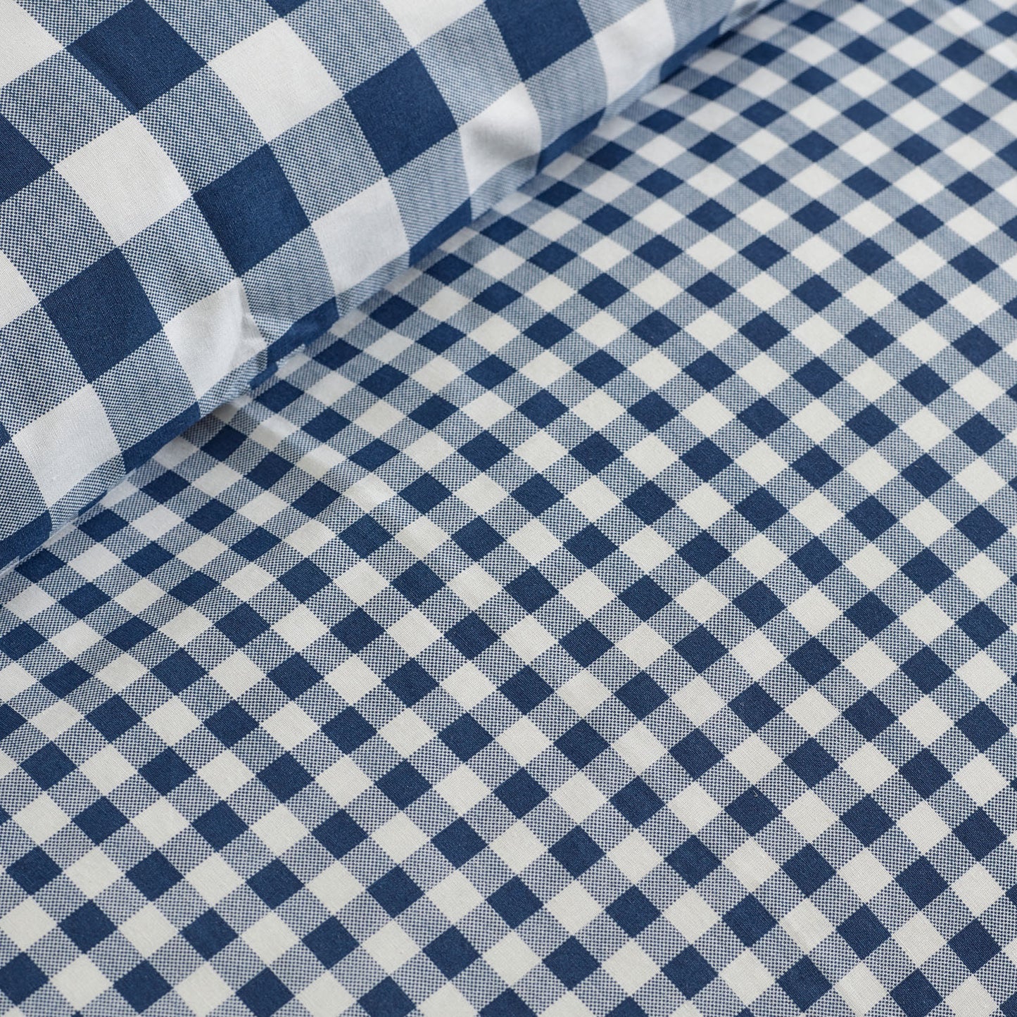Catherine Lansfield Bamford Navy Gingham Check Reversible Duvet Set