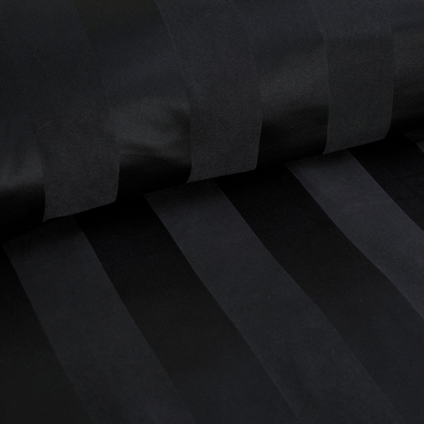 Catherine Lansfield So Soft Black Satin Stripe Duvet Set