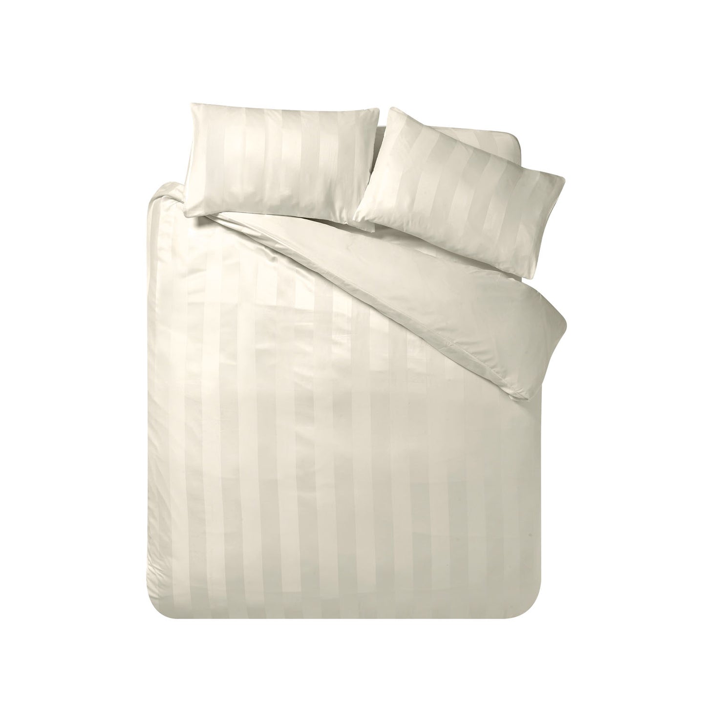 Catherine Lansfield So Soft Cream Satin Stripe Duvet Set