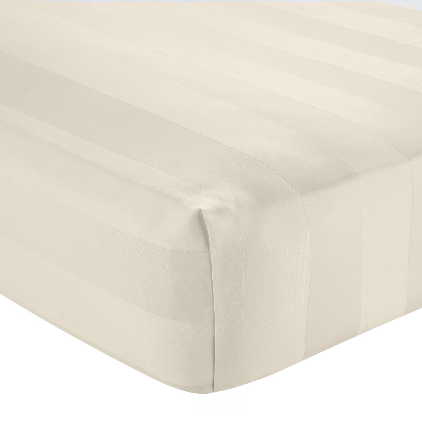 Catherine Lansfield So Soft Cream Satin Stripe Fitted Sheet