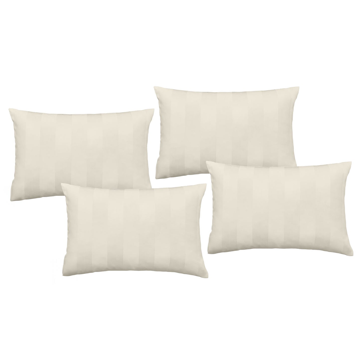 Catherine Lansfield So Soft Cream Satin Stripe Standard Pillowcase Pack of 4