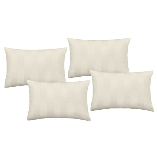 Catherine Lansfield So Soft Cream Satin Stripe Standard Pillowcase Pack of 4