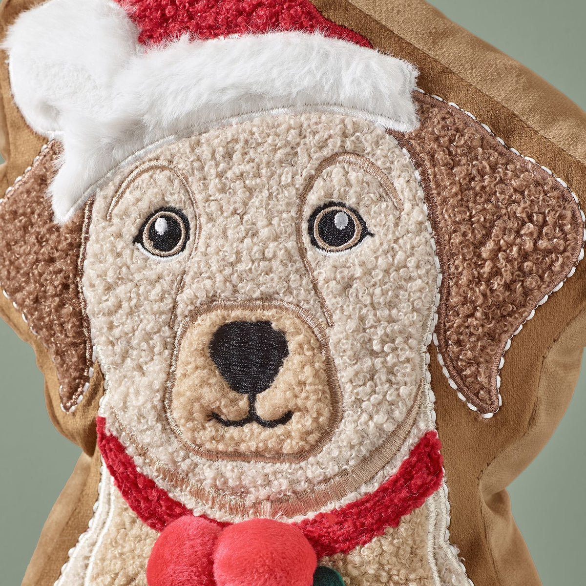 Catherine Lansfield Christmas Dog 3D Shaped Cushion