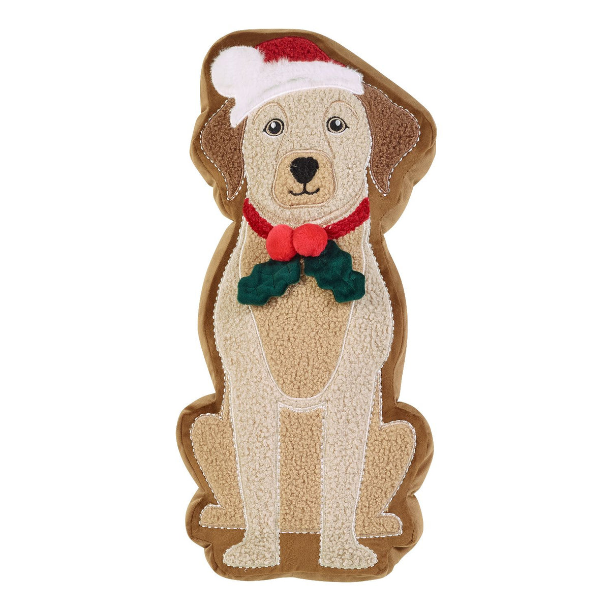 Catherine Lansfield Christmas Dog 3D Shaped Cushion