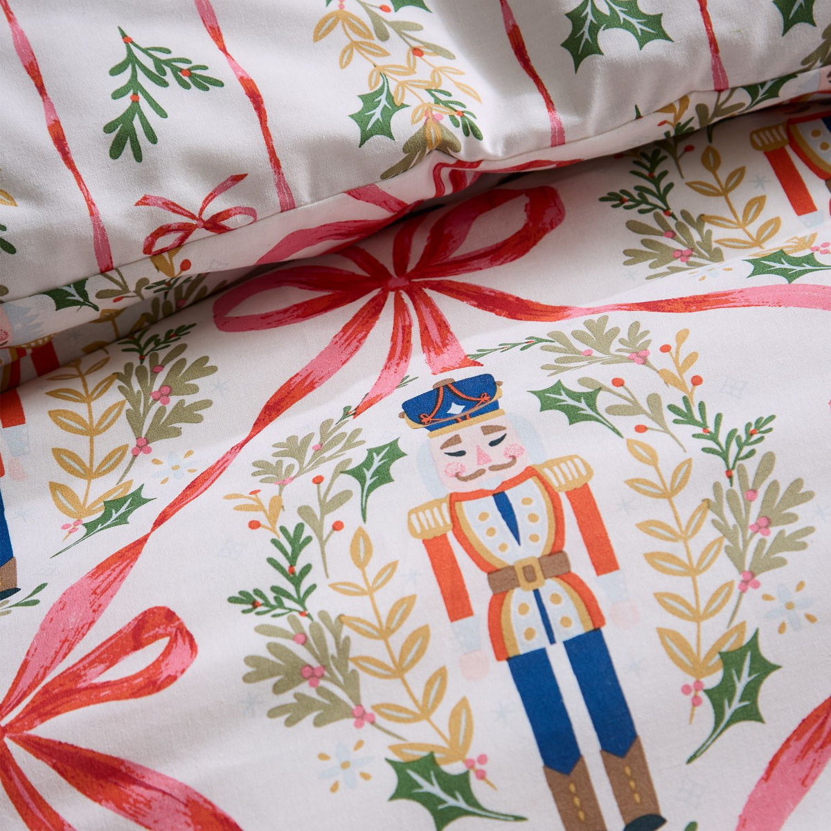 Catherine Lansfield Christmas Nutcracker Bows Duvet Set