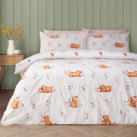 Catherine Lansfield Happy Capybara Reversible Duvet Set