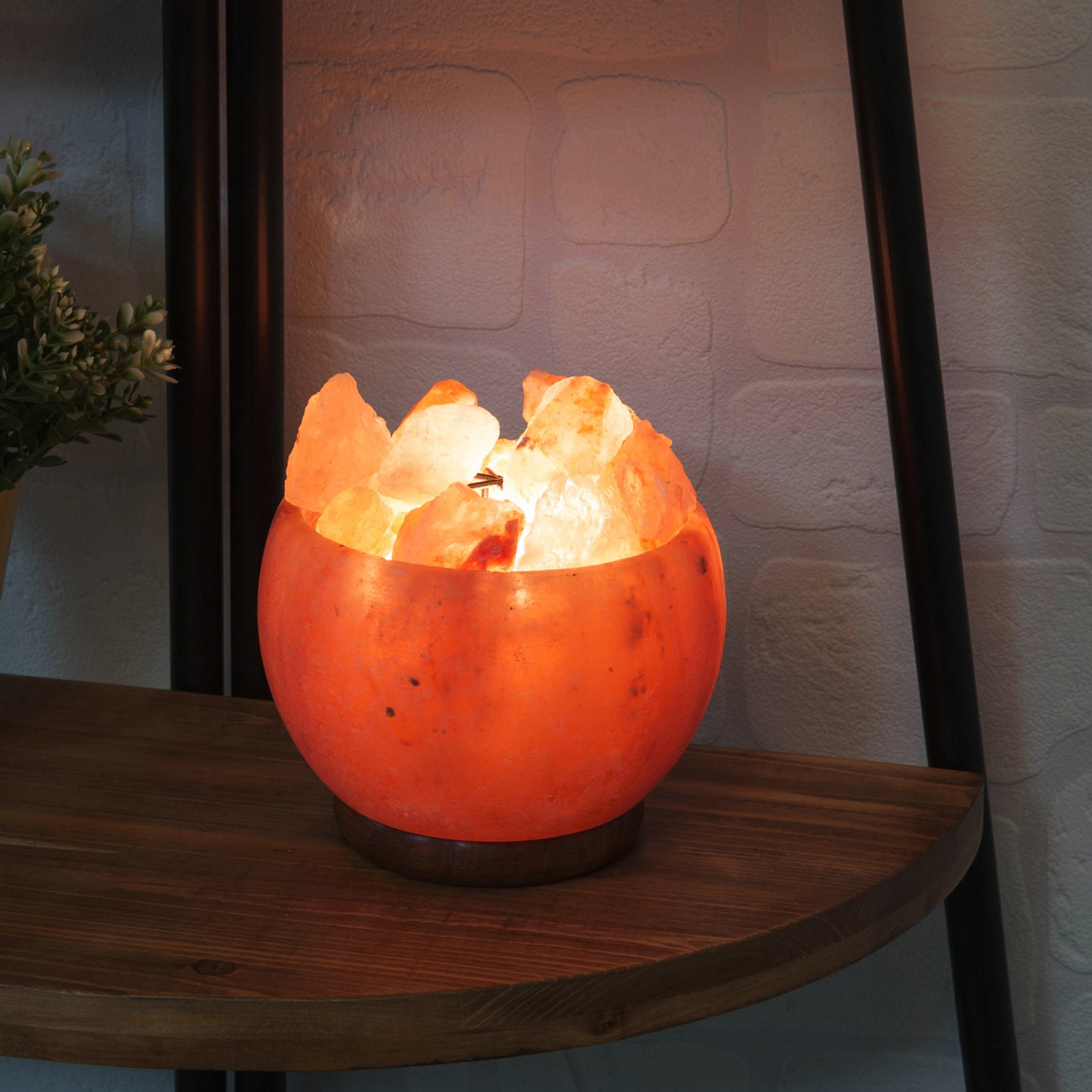 Himalayan Rock Salt Fire Basket Light