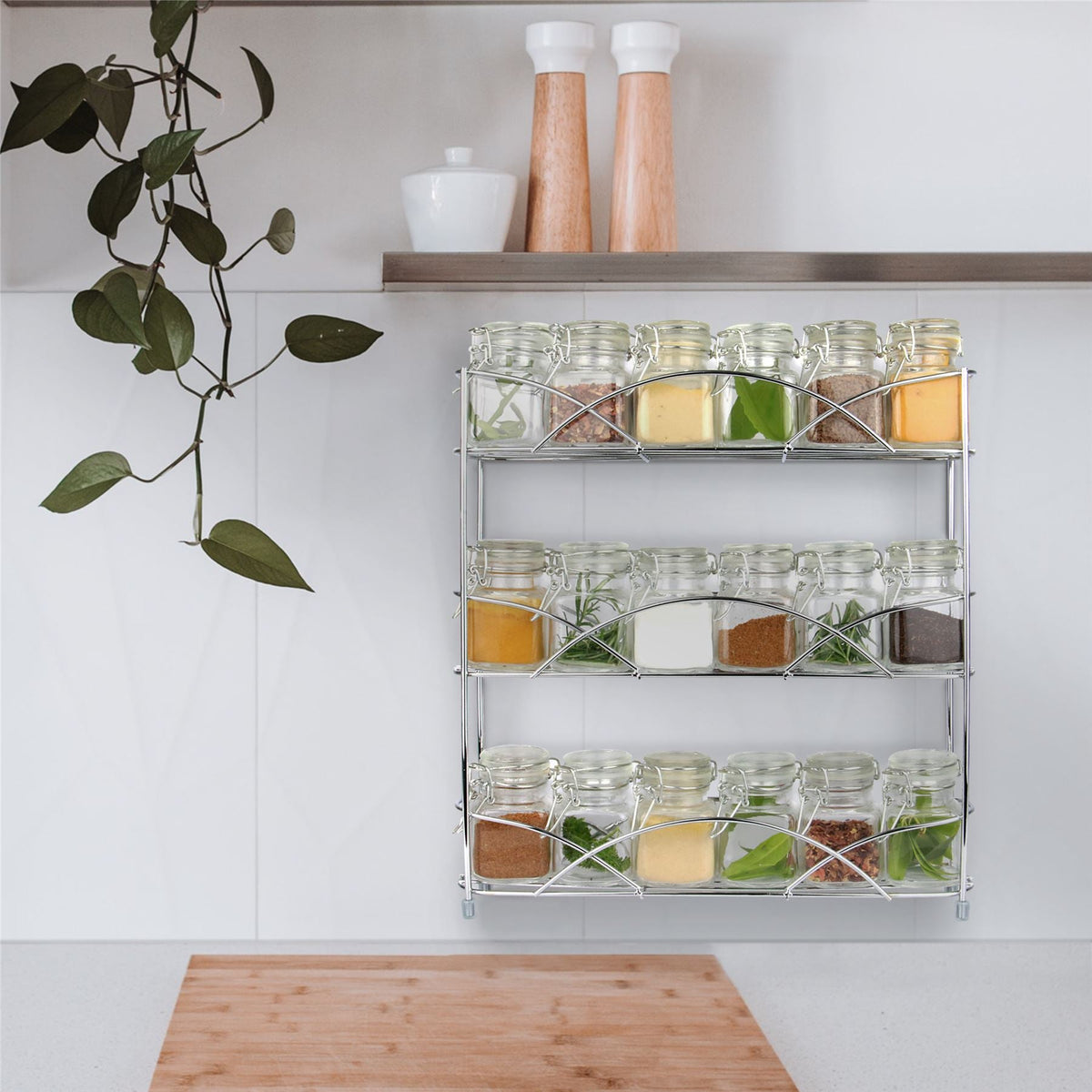3 Tier Herb & Spice Rack Chrome