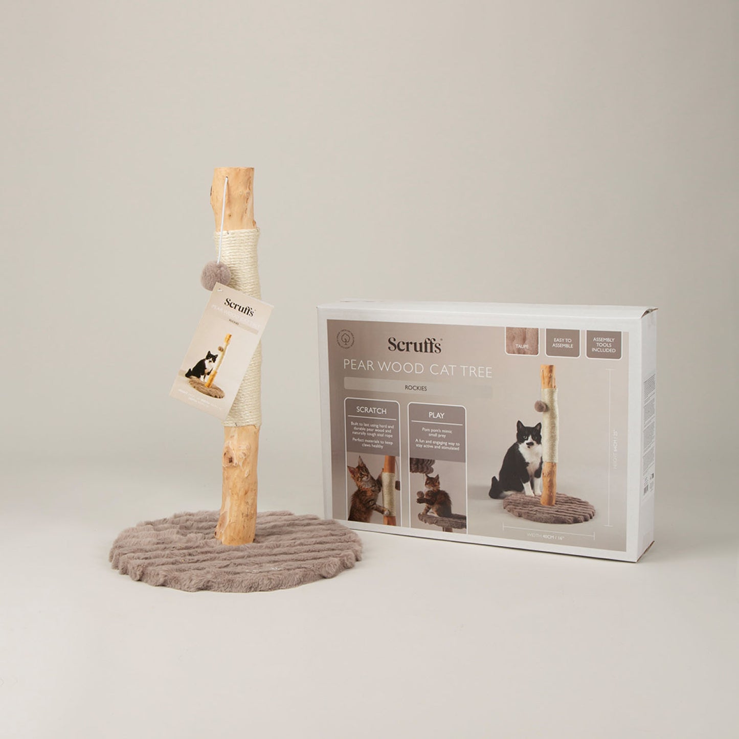 Scruffs Rockies Taupe Cat Scratching Tree