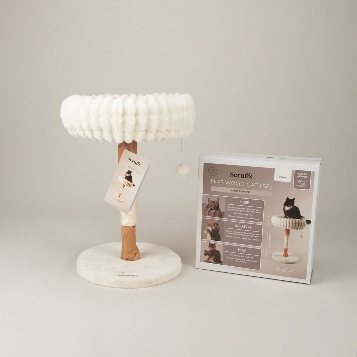 Scruffs Appalachians Cream Cat Scratching Tree