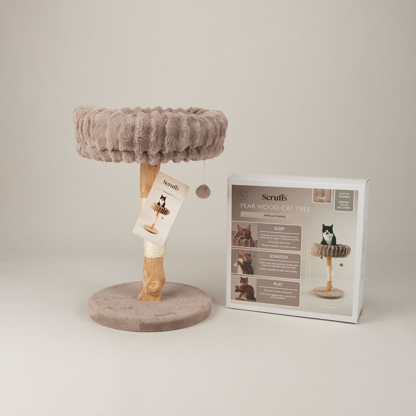 Scruffs Appalachians Taupe Cat Scratching Tree