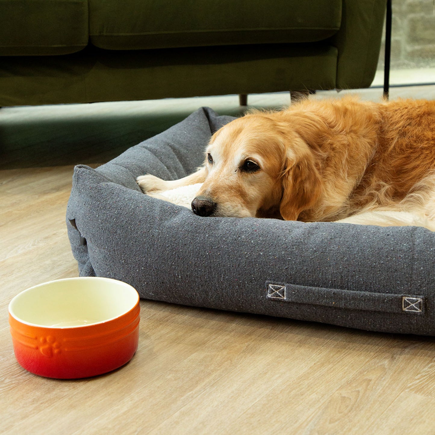 Scruffs Ombre Orange 2 Piece Dog Bowl Set
