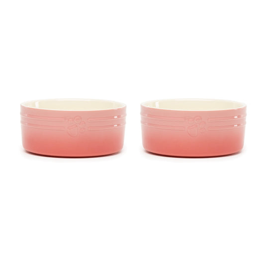 Scruffs Ombre Pink 2 Piece Dog Bowl Set
