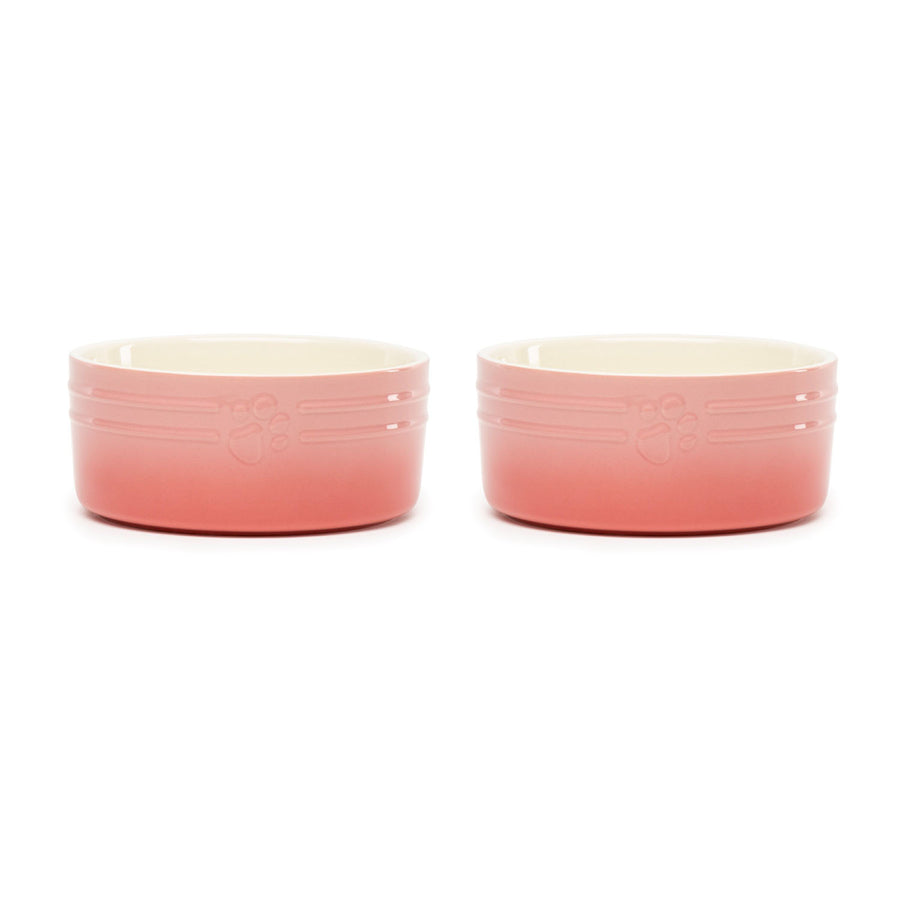 Scruffs Ombre Pink 2 Piece Dog Bowl Set