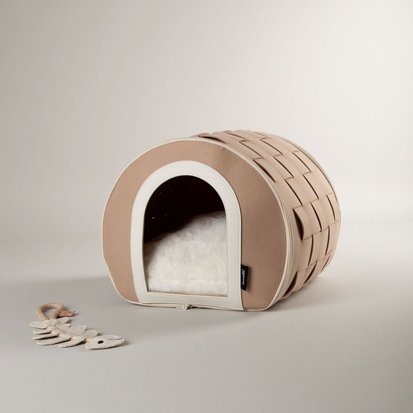 Scruffs Stockholm Tan Felt Cave Cat Bed