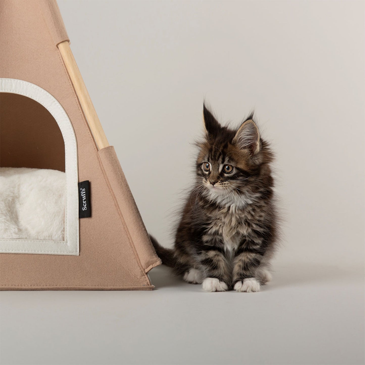 Scruffs Stockholm Tan Felt Teepee Cat Bed
