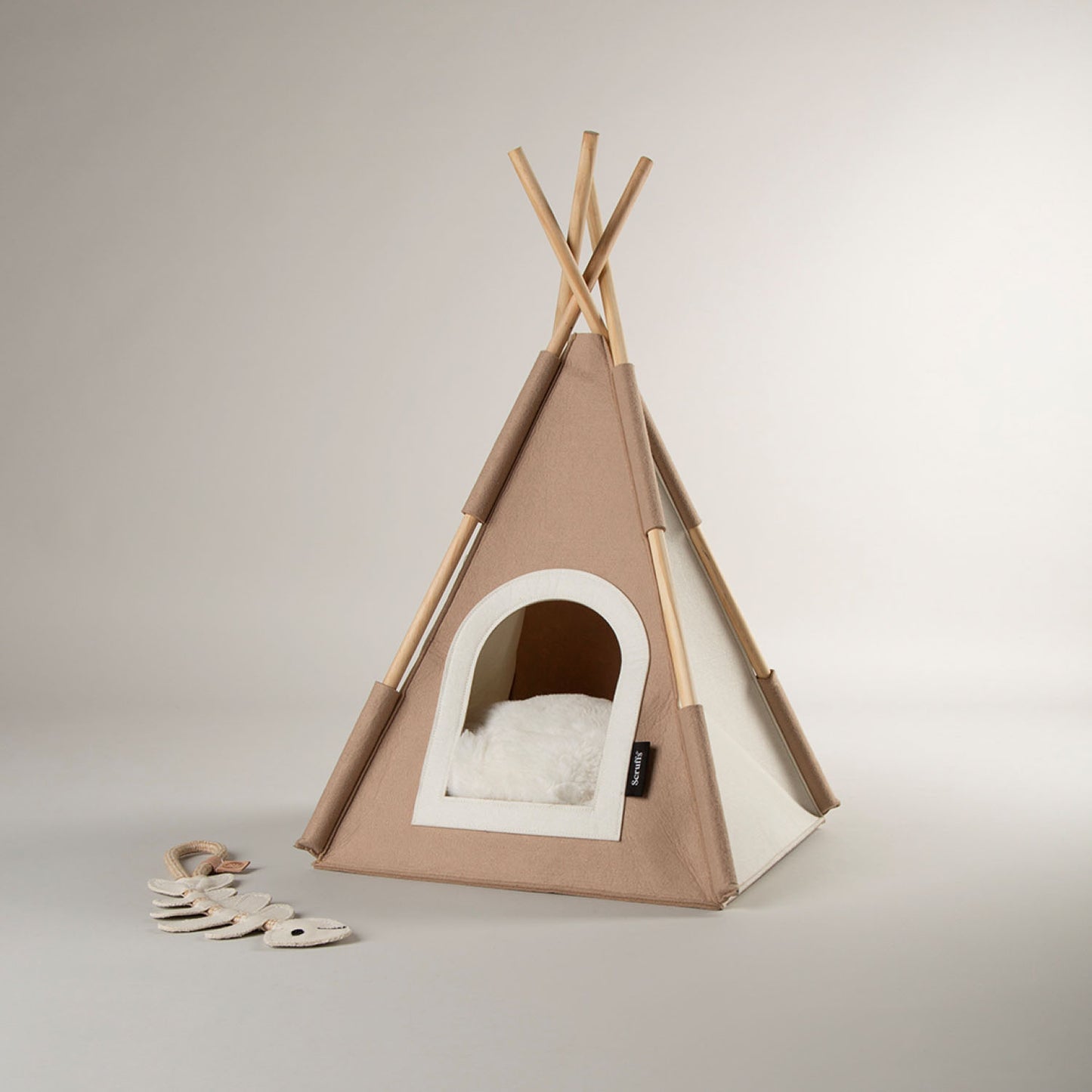 Scruffs Stockholm Tan Felt Teepee Cat Bed