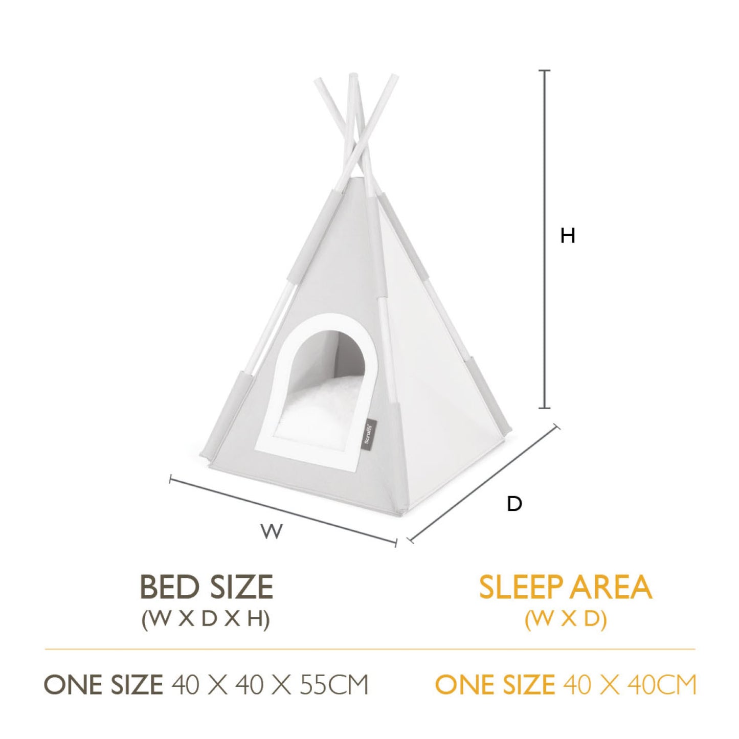 Scruffs Stockholm Tan Felt Teepee Cat Bed