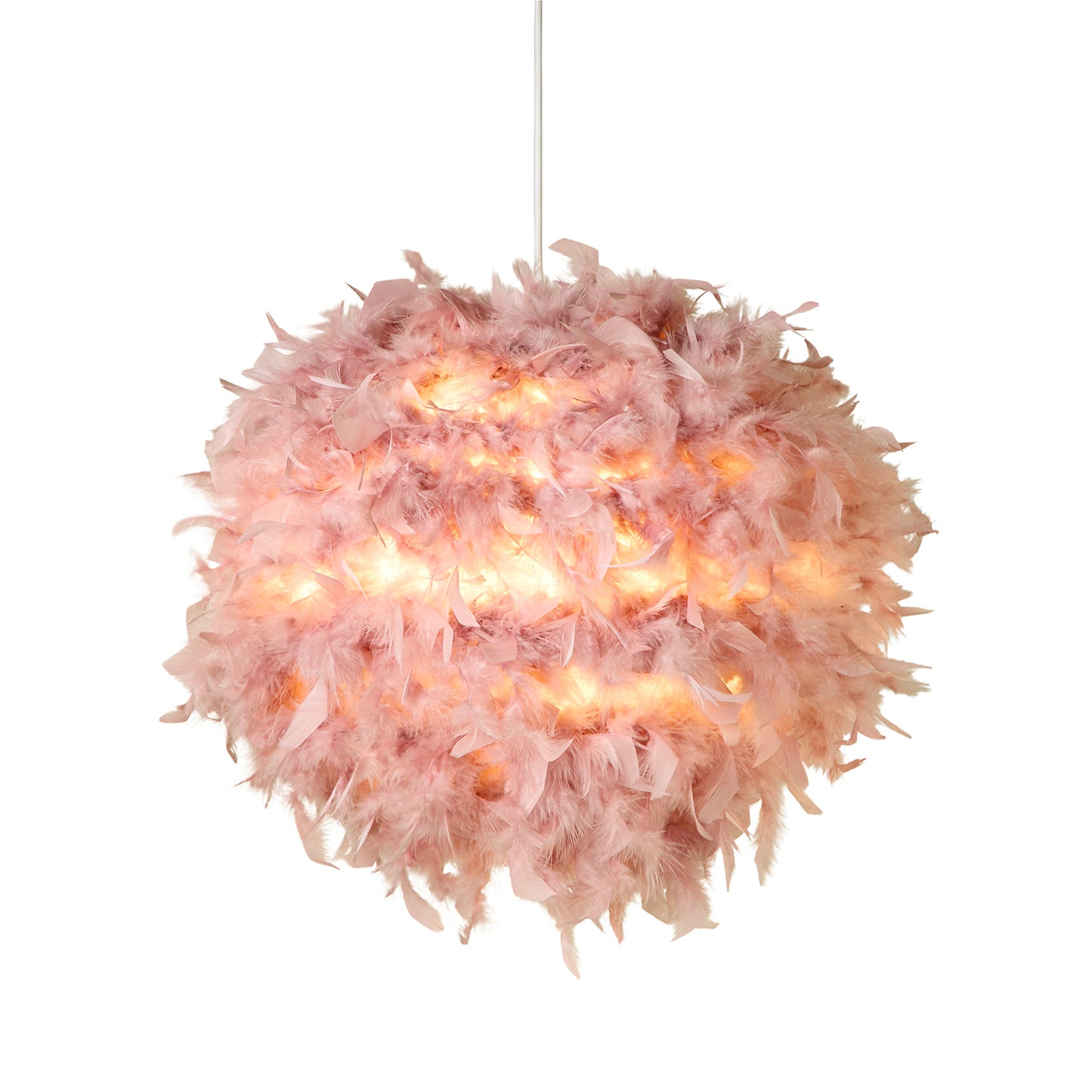 Dusty Pink Feather Easy Fit Light Shade