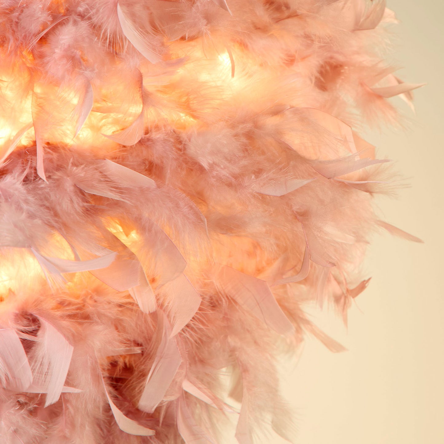 Dusty Pink Feather Easy Fit Light Shade