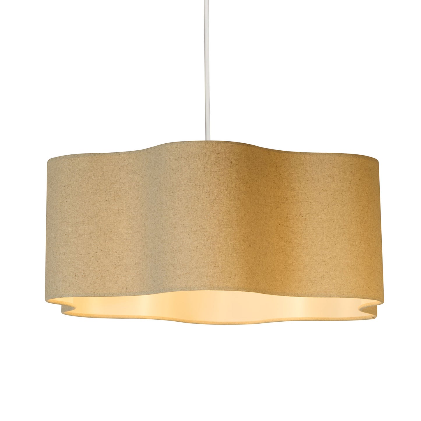 Clover Scallop Edge Natural Linen Easy Fit Shade