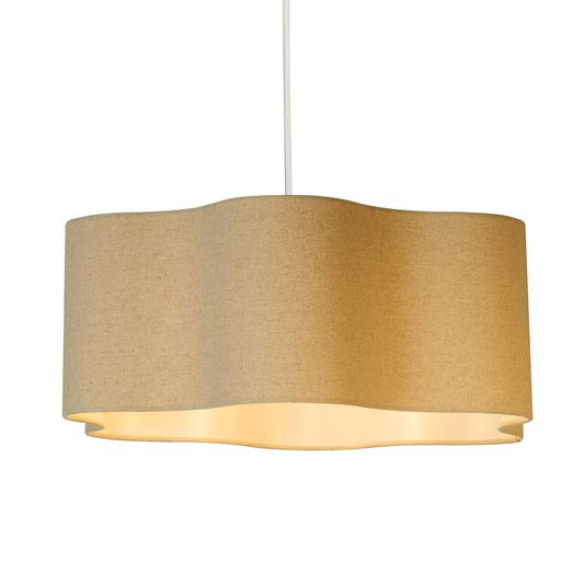Clover Scallop Edge Natural Linen Easy Fit Shade