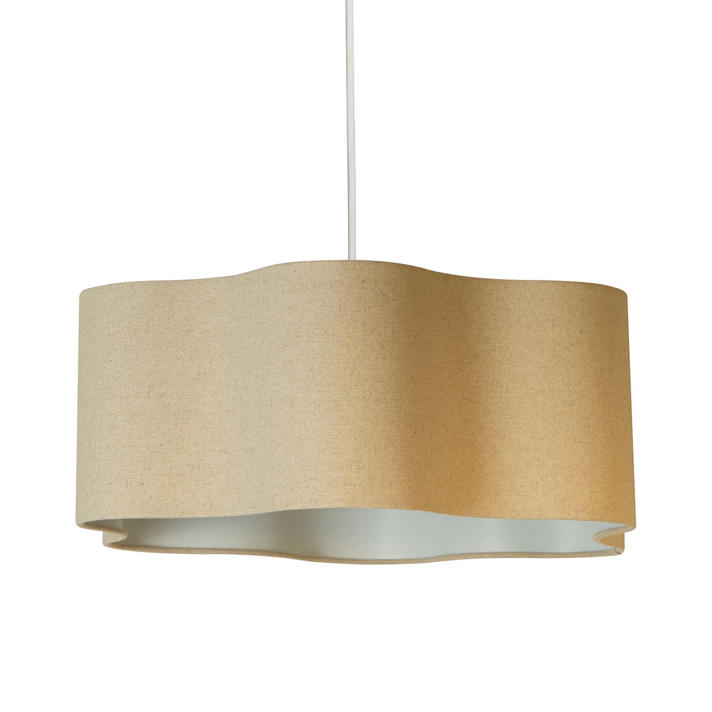 Clover Scallop Edge Natural Linen Easy Fit Shade