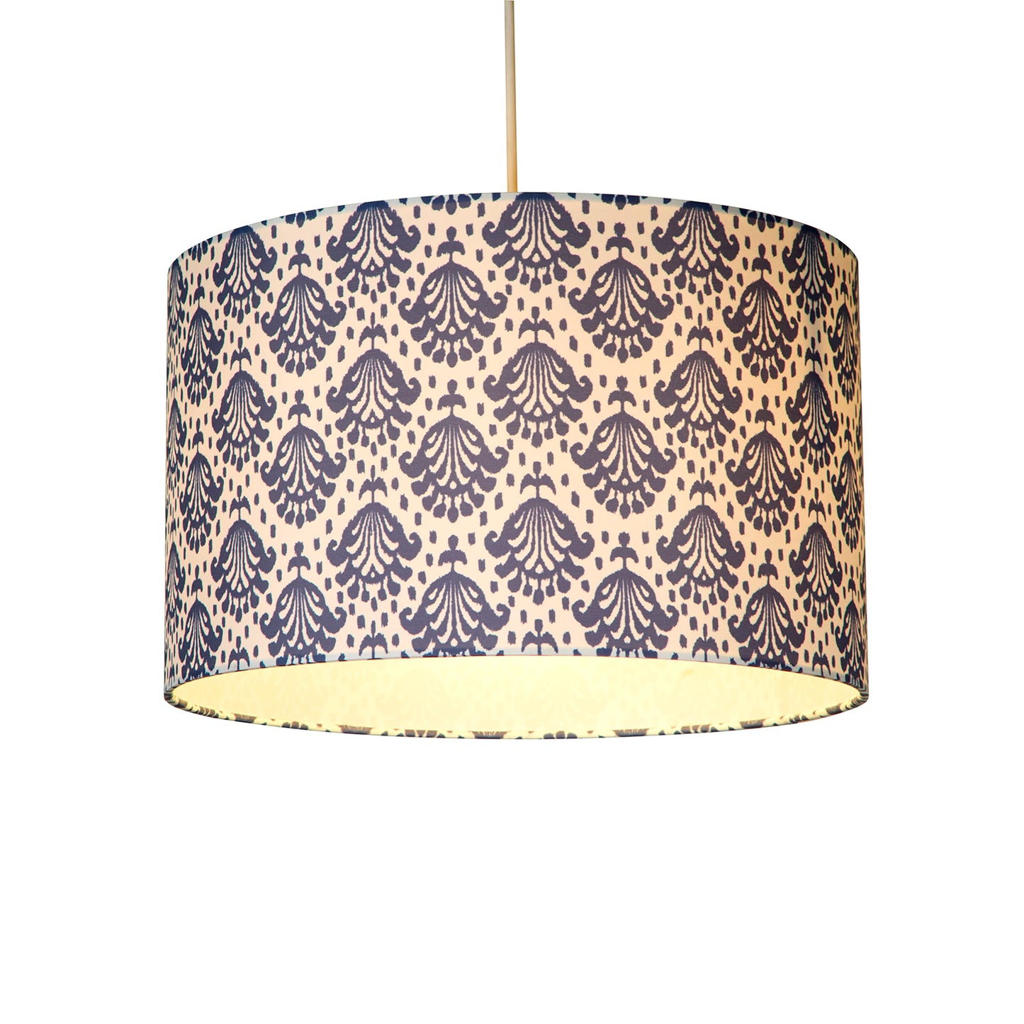 Blue Damask Print Easy Fit Light Shade